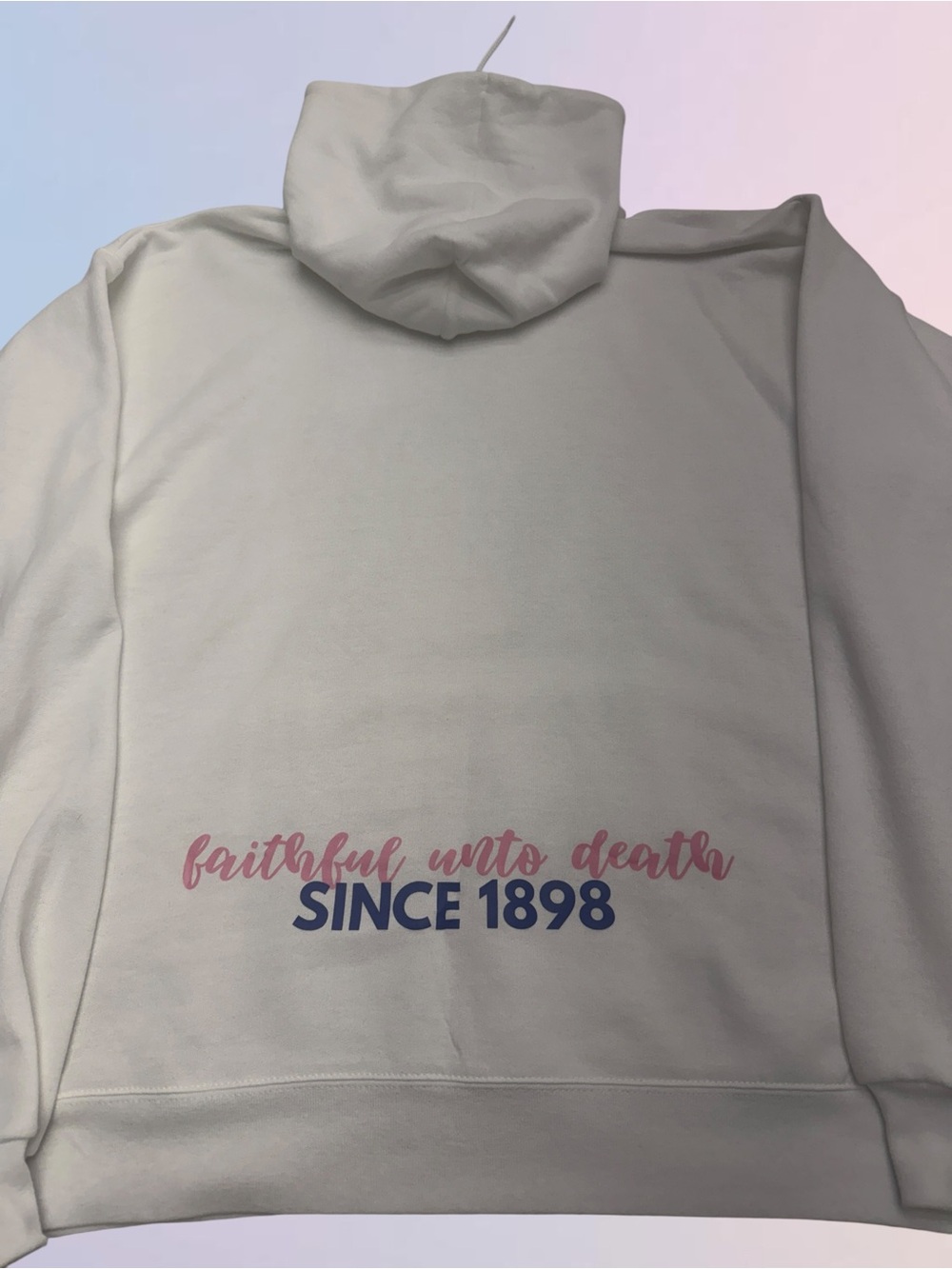 SIGMA SIGMA SIGMA Women’s Medium White Hoodie Sweatshirt TRI SIGMA - Picture 5 of 5
